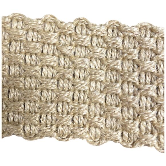 Tommy Hilfiger size S saddle leather straw woven 2” belt classic safari, coastal - Picture 9 of 10